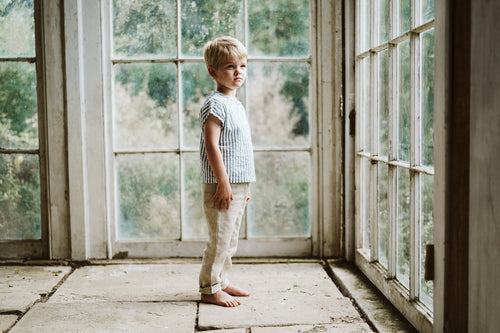 Little Cotton Clothes Brighton Tee - Spearmint Stripe - 18/24M Last One