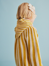 Load image into Gallery viewer, Misha &amp; Puff Circus Stripe Hooded Cardigan - Citron - 3Y, 4Y, 5Y, 6Y