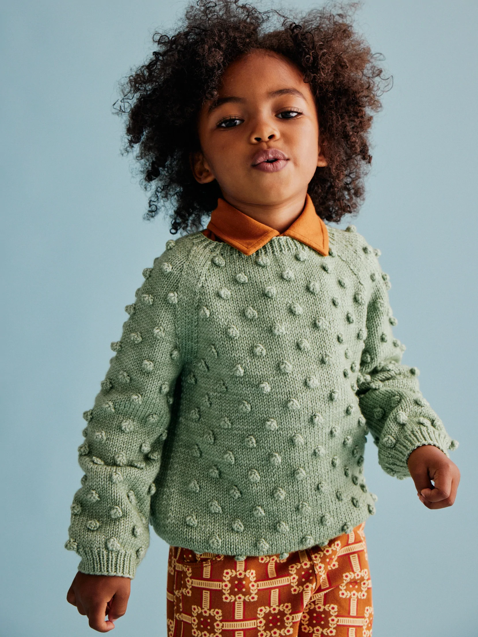 Misha puff top popcorn cardigan