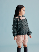 Load image into Gallery viewer, Misha &amp; Puff Hooded Popcorn Cardigan - Camp Green - 3Y Last One