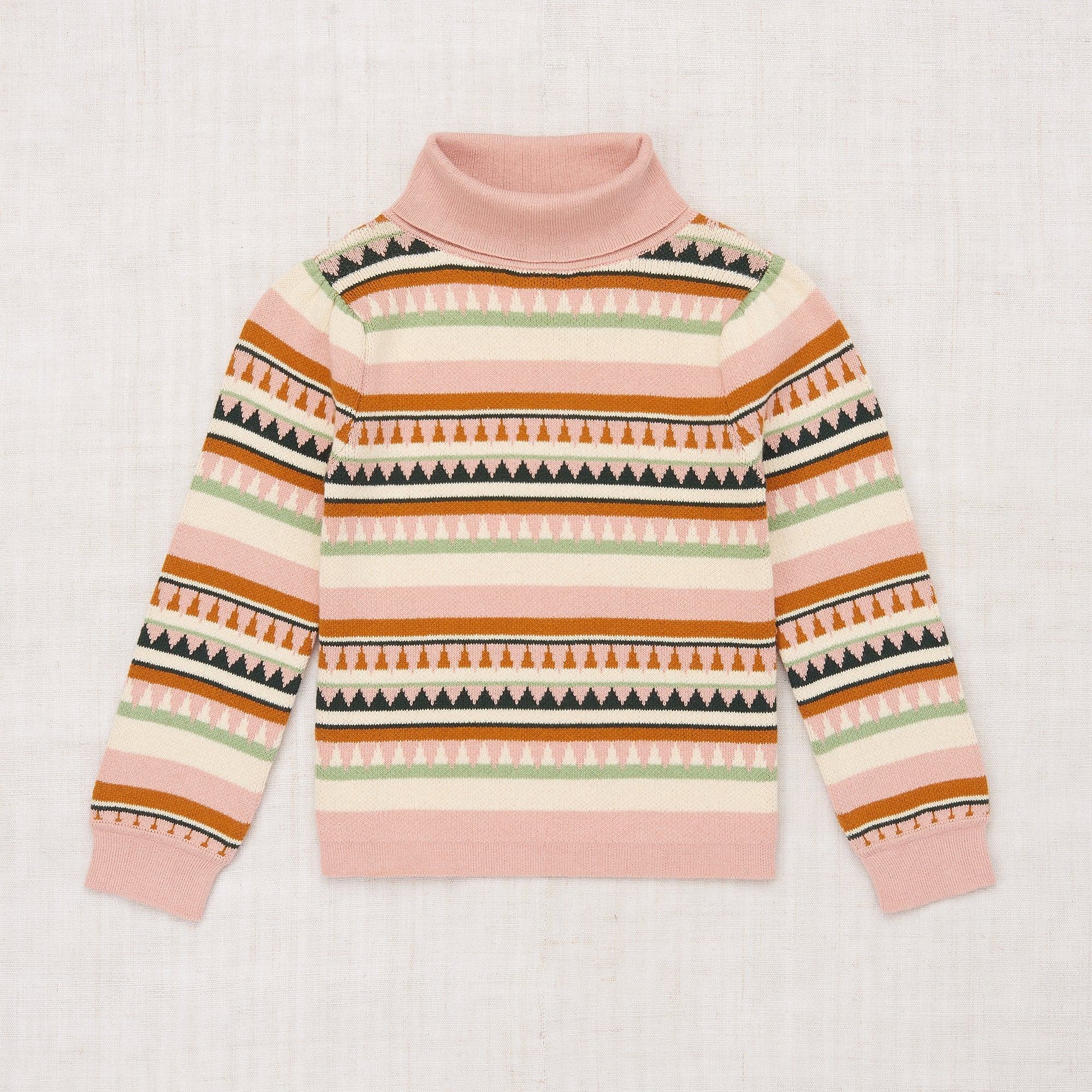 Misha & Puff Puff Sleeve Turtleneck - Rosette Blanket Pattern - 3Y, 4Y –  Rabbit Hall