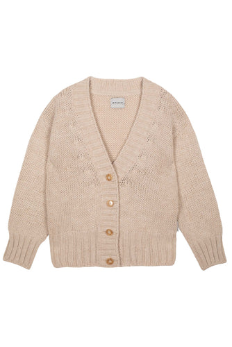 Mipounet Oversized Knit Cardigan - Chestnut - 2Y, 4Y, 6Y