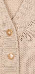 Mipounet Oversized Knit Cardigan - Chestnut - 2Y, 4Y, 6Y