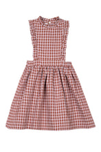 Load image into Gallery viewer, Mipounet Ruffle Vichy Pinafore - 4Y Last One