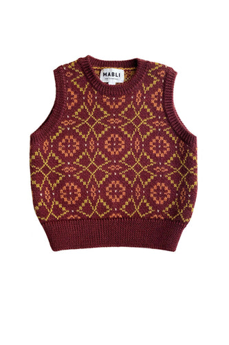 Mabli Brecon Vest - Berry - 4Y