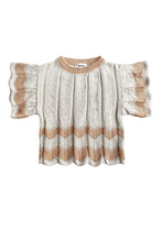 Load image into Gallery viewer, Mabli Igam Ogam Tee - Sand/Putty - 4Y, 6Y