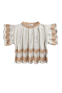 Mabli Igam Ogam Tee - Sand/Putty - 4Y, 6Y