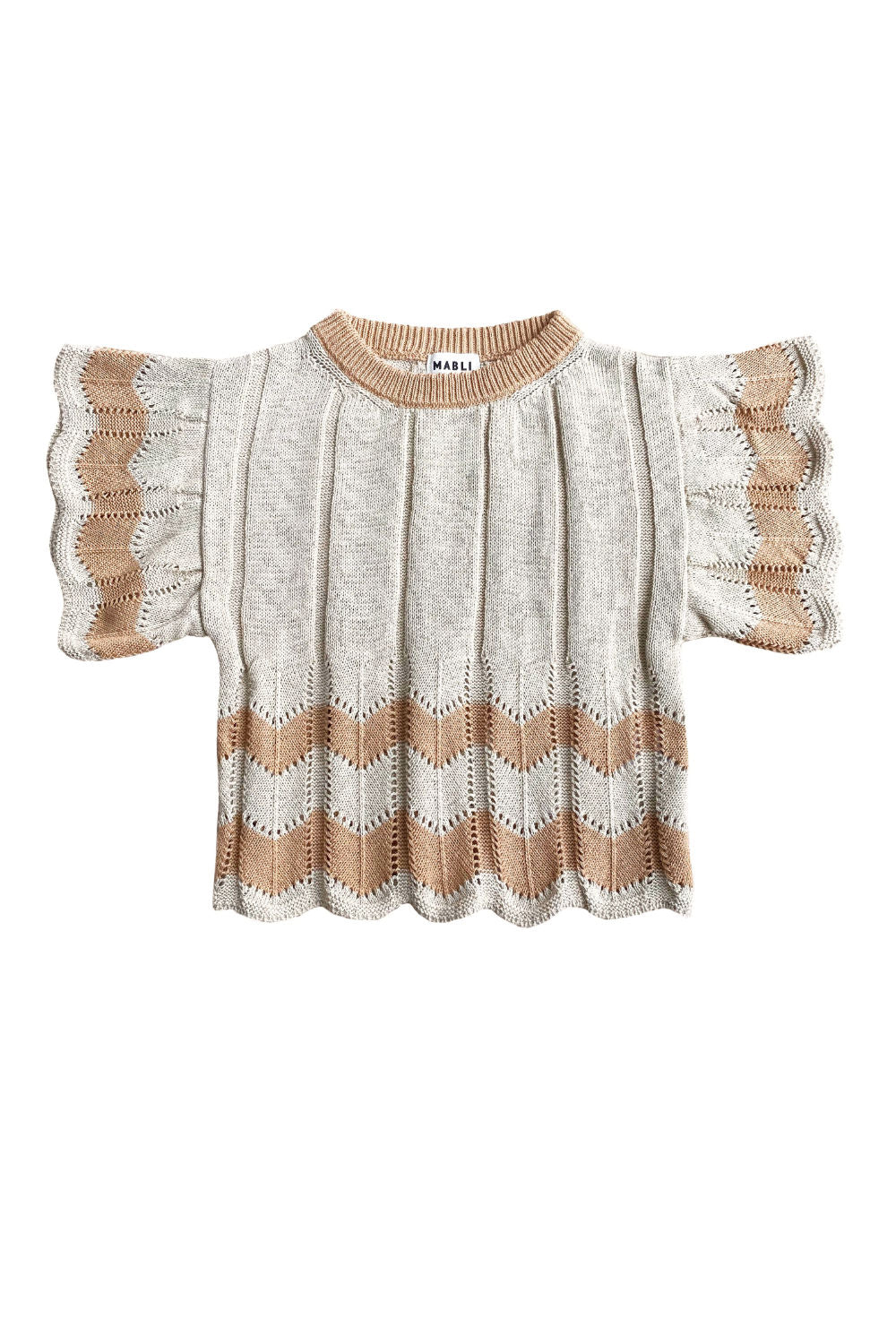 Mabli Igam Ogam Tee - Sand/Putty - 4Y, 6Y
