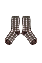 Load image into Gallery viewer, Mabli Castell Short Socks - Khaki - M Last Pair