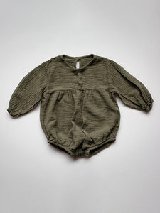 The Simple Folk The Meadow Romper - Olive - 18/24M Last One