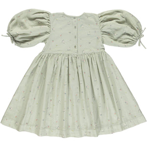 Bebe Organic Nora Dress - Sage Flower - 4Y Last One