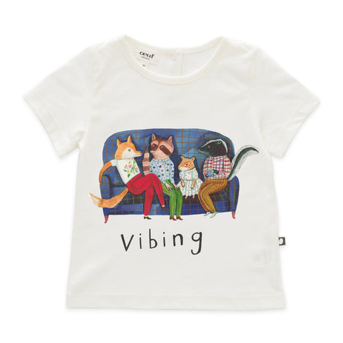 Oeuf Tee Shirt - Vibing - 2-3Y, 4-5Y