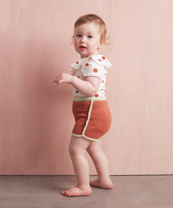 Oeuf 70's Shorts - Burnt Orange - 18-24M, 2-3Y, 4-5Y