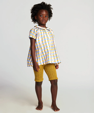 Load image into Gallery viewer, Oeuf Short Sleeve Blouse - Hemp/Gingham, Multi/Large Flower, Multi/Small Flower - 3/4Y, 4/5Y, 5/6Y