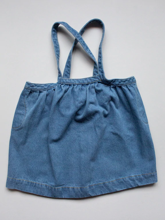 The Simple Folk Oversized Denim Pinafore - 2/3Y, 3/4Y