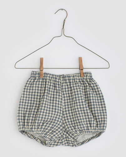 Little Cotton Clothes Poppy Bloomers - Flannel Cove - Blue Check - 18/24M Last One