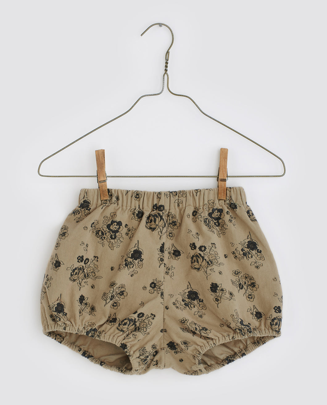 Little Cotton Clothes Poppy Bloomers - Rose Cord Floral - 2/3Y Last One