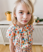 Load image into Gallery viewer, Oeuf Short Sleeve Blouse - Hemp/Gingham, Multi/Large Flower, Multi/Small Flower - 3/4Y, 4/5Y, 5/6Y