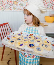 Load image into Gallery viewer, Oeuf Apron Set - Moss/Gingham, Papaya/Gingham, Multi/Large Flower