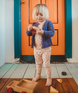 Oeuf Everyday Cardigan - Amethyst - 3/4Y, 4/5