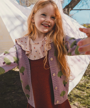 Load image into Gallery viewer, Oeuf Tree Motif Cardigan - Valerian - 3/4Y, 4/5Y, 5/6Y