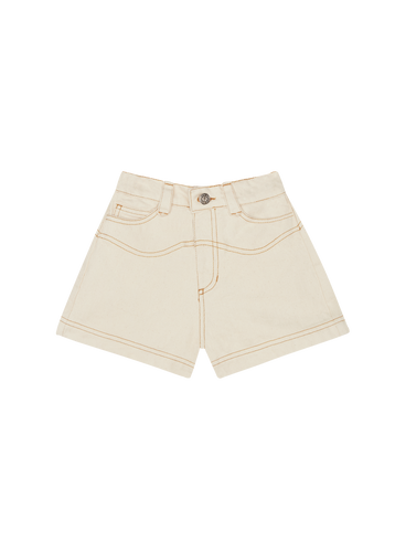 The New Society Raw Denim Short - Vanila - 4Y, 6Y