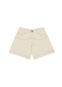 The New Society Raw Denim Short - Vanila - 4Y, 6Y