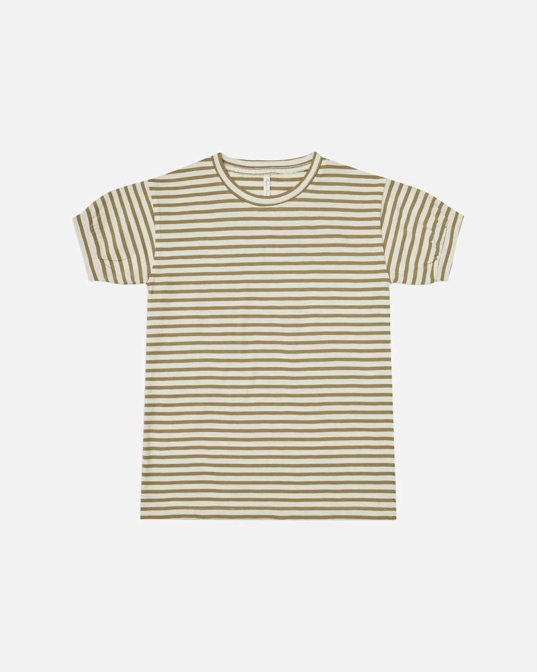 Rylee + Cru Jersey Shirt Dress - Olive Stripe - 2/3Y, 6/7Y