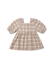 Load image into Gallery viewer, Rylee + Cru Gretta Babydoll Dress - Mocha Plaid - 18/24M, 2/3Y