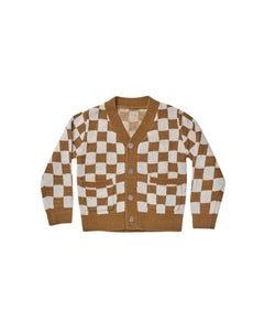 Rylee + Cru Button Cardigan - Checkerboard - 18/24M, 2/3Y, 4/5Y, 6/7Y