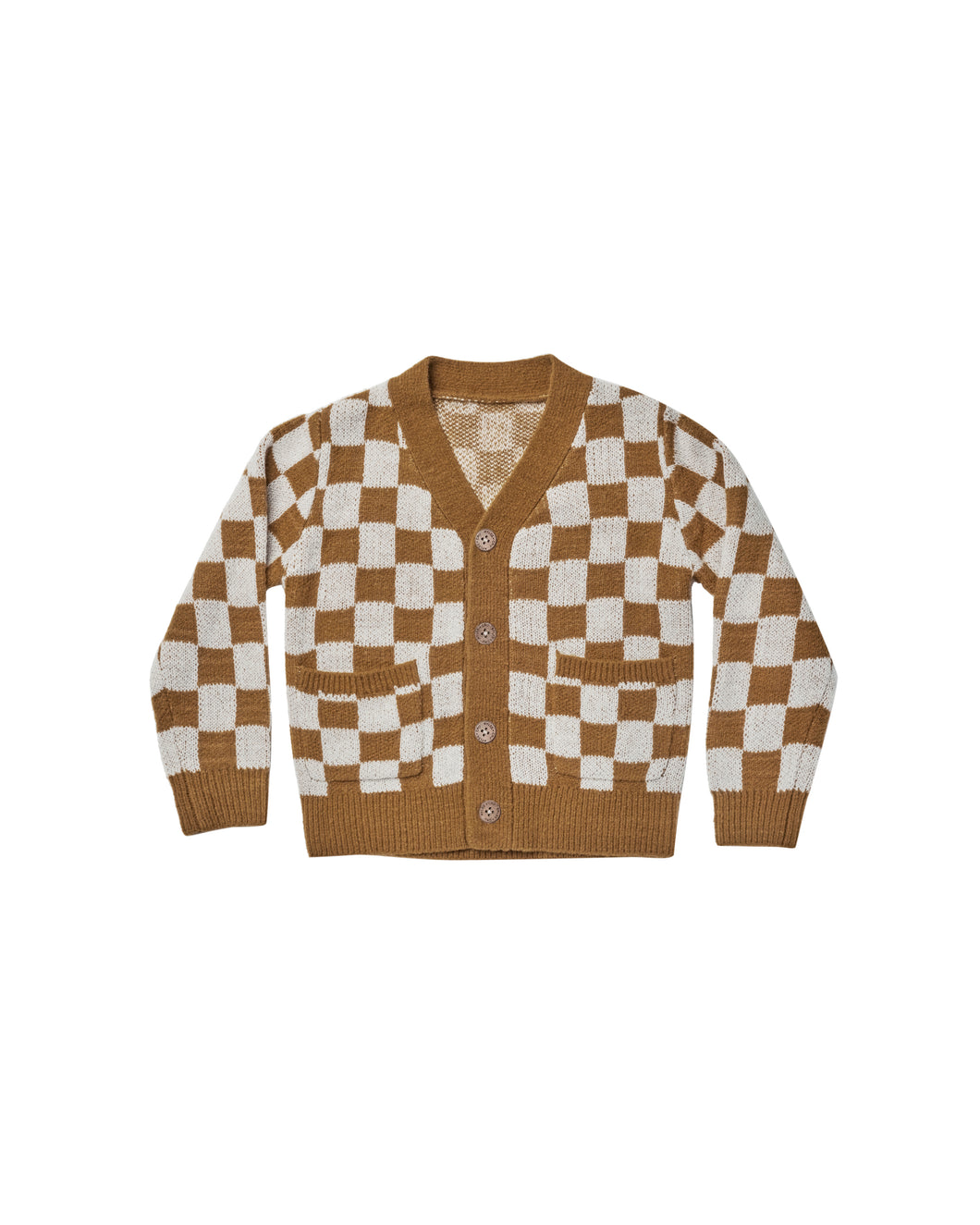 Rylee + Cru Button Cardigan - Checkerboard - 18/24M, 2/3Y, 4/5Y, 6/7Y