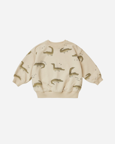 Rylee + Cru Crew Neck Sweat - Crocodiles - 6/7 Last One