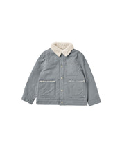 Load image into Gallery viewer, Rylee + Cru Shearing Chore Coat - Dusty Blue - 2/3Y, 4/5Y, 6/7Y