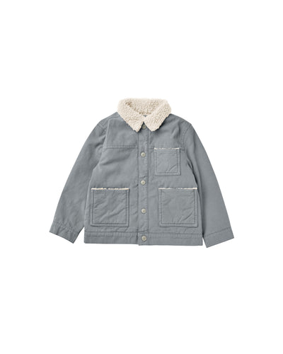 Rylee + Cru Shearing Chore Coat - Dusty Blue - 2/3Y, 4/5Y, 6/7Y