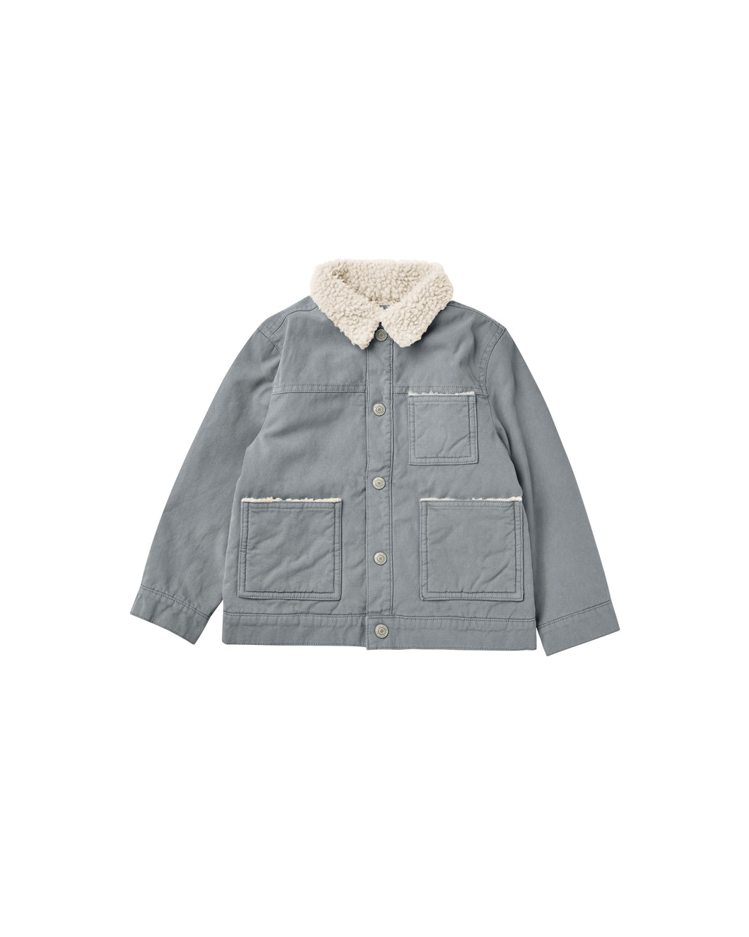 Rylee + Cru Shearing Chore Coat - Dusty Blue - 2/3Y, 4/5Y, 6/7Y