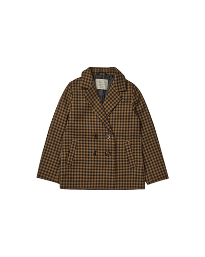 Rylee + Cru Double Breasted Blazer - Chartreuse Plaid - 6/7Y Last One