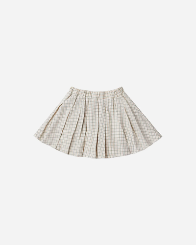 Rylee + Cru Pleated Skirt - Laurel Plaid - 4/5Y Last One