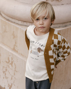 Rylee + Cru Button Cardigan - Checkerboard - 18/24M, 2/3Y, 4/5Y, 6/7Y