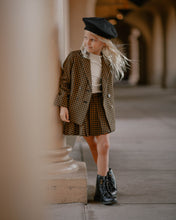 Load image into Gallery viewer, Rylee + Cru Double Breasted Blazer - Chartreuse Plaid - 6/7Y Last One
