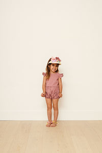 Yellow Pelota Ukelele Jumpsuit - Plum - 12M Last One