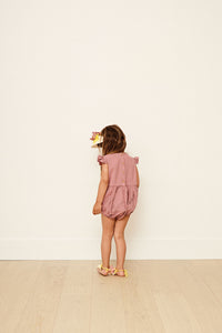 Yellow Pelota Ukelele Jumpsuit - Plum - 12M Last One