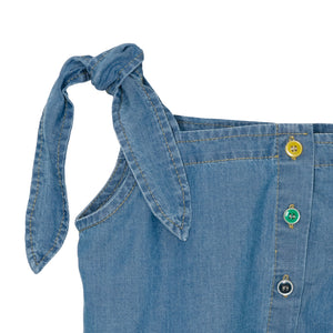 Yellow Pelota Leaf Top - Blue Denim 3Y Last One