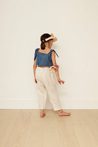 Yellow Pelota Leaf Top - Blue Denim 3Y Last One