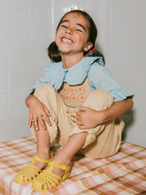 Load image into Gallery viewer, Yellow Pelota Collar Blouse - 3Y Last One