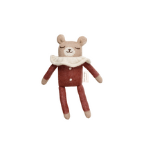 Load image into Gallery viewer, Main Sauvage Knitted Soft Toy - Teddy - Sienna Pyjamas