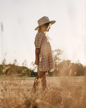Load image into Gallery viewer, Rylee + Cru Gretta Babydoll Dress - Mocha Plaid - 18/24M, 2/3Y