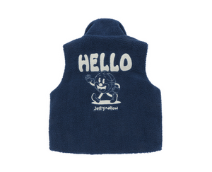 Jelly Mallow Hello Fleece Vest - 100cm, 110cm, 120cm