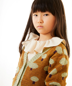 Oeuf Tree Motif Cardigan - Acorn - 3/4Y, 4/5Y, 5/6Y