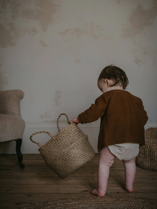 The Simple Folk The Daily Cardigan - Rust - 2/3Y, 3/4Y, 4/5Y