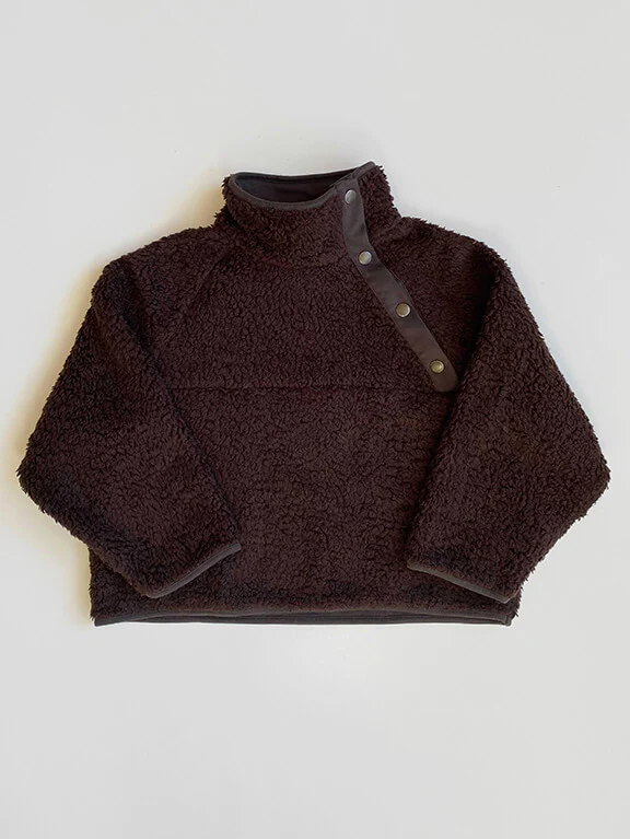 The Simple Folk The Sherpa Sweater - Chocolate - 2/3Y, 3/4Y, 4/5Y